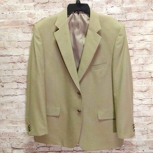 Bert Pulitzer Men's 100% Wool Tan Suit Jacket Size 44R